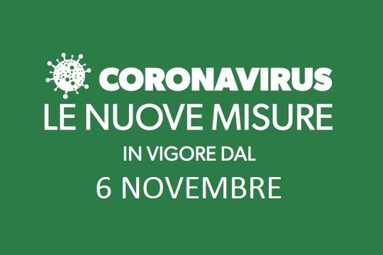 DPCM 3 NOVEMBRE 2020 - NUOVE MISURE DI CONTRASTO ALL'EMERGENZA COVID-19