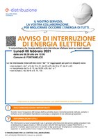 Avviso di interruzione energia elettrica