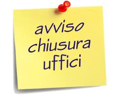 Chiusura uffici comunali  31 dicembre 2020 e 2 gennaio 2021