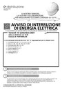 Avviso di interruzione energia elettrica